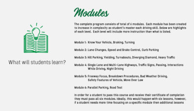 Driving Lessons Modules Joplin MO
